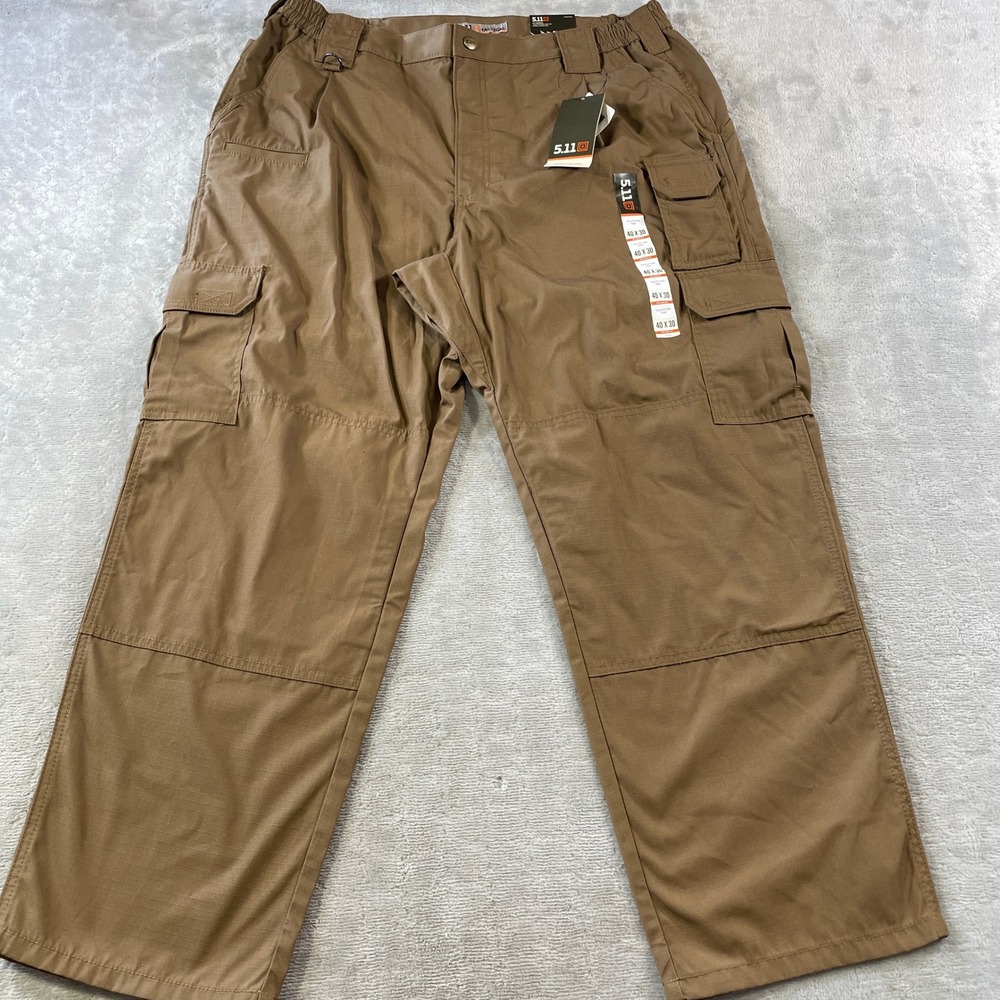 5.11 Tactical Taclite Pro Pant Mens 40x30 Brown Ripstop Cargo Elastic Waist